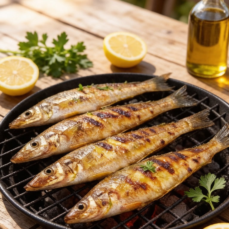 Wild caught sardines - grilled