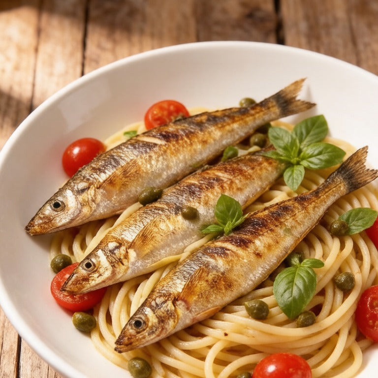 Wild caught sardines - pasta