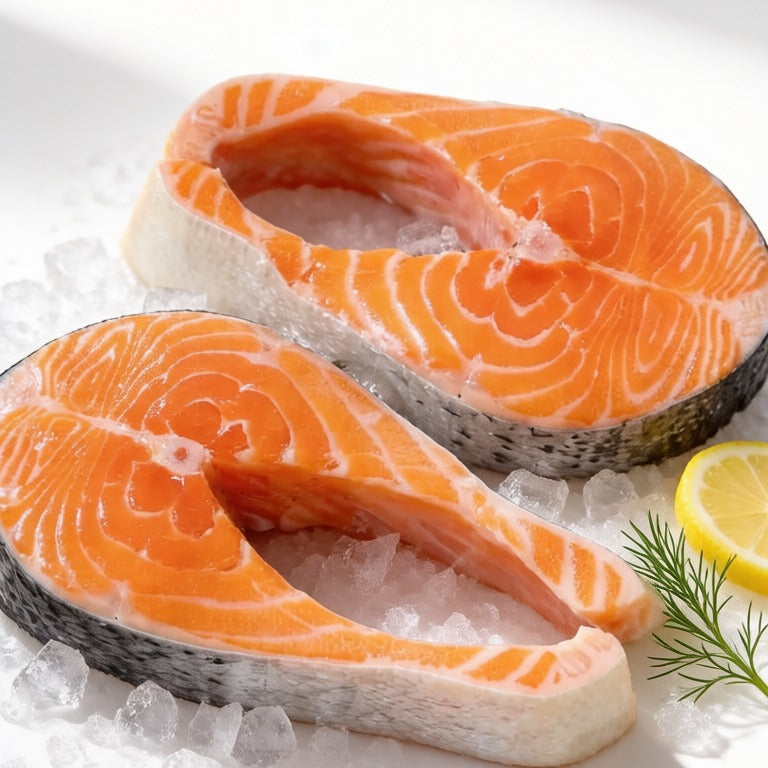 Norwegian salmon center-cut steaks - panseared
