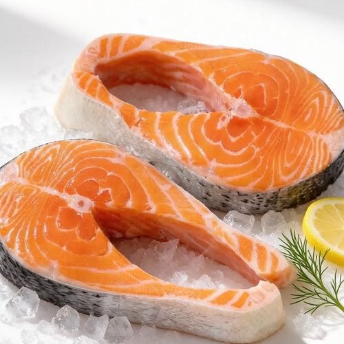 Norwegian salmon center-cut steaks - panseared
